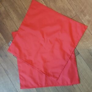 Red 20 " square polyester pillow covers new without tags